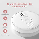 1 x RAW Customer Returns Putogesafe smoke detector, fire alarm with 10 years lifespan, smoke alarm fire detector with replaceable 1-year battery, photoelectric smoke detector, 10 pieces, 206C - RRP €89.99