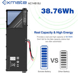 1 x RAW Customer Returns Exmate 3400mAh battery AC14B13J AC14B18J for Acer Aspire ES1-111M ES1-131 ES1-521 ES1-522 ES1-531 ES1-533 ES1-571 ES1-731 ES1-731G, Acer Chromebook 11 CB3-111 13 CB5-311, Acer Extensa 2519 - RRP €33.23