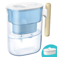 1 x RAW Customer Returns Waterdrop Chubby 3.5L water filter jug with 1 90 day filter cartridge, reduces limescale, chlorine, lead, copper in water, NSF certified, BPA-free, blue replacement filter WD-PF-01A Plus  - RRP €24.99