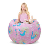 1 x RAW Customer Returns Bean Bag for Kids Toy Storage Large for Girls Storage Nursery Bag Only,Mermaids - RRP €24.28