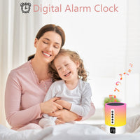 1 x RAW Customer Returns Bluetooth Speaker with Light, Alarm Clock with Light, Touch Dimmable Bedside Lamp, White Noise Machine, RGB Color Changing Portable Speaker Atmosphere Table Lamp Gifts for Girls Kids Boys - RRP €39.99