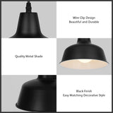 1 x RAW Customer Returns VONCI Black Industrial Barn Pendant Light 1-Light Vintage Farmhouse Domed Hanging Ceiling Light Fixture for Kitchen Island Dinning Room Bedroom Foyer Entryway 1 Pack  - RRP €39.99