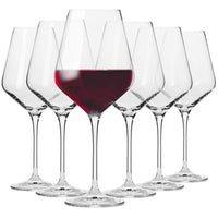 1 x RAW Customer Returns Krosno red wine glasses Set of 6 490ML Avant-Garde Collection Red wine glasses Perfect for home, restaurants and parties Dishwasher safe Red wine glass Red wine glasses - RRP €38.59