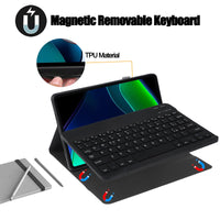 1 x RAW Customer Returns Jeloyutek for Lenovo Tab P12 Keyboard Case, QWERTZ Layout Magnetically Detachable Keyboard with Case for Lenovo Tab P12 12.7 inch TB370FU, Black - RRP €40.33