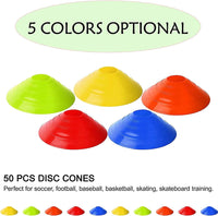 10 x Brand New Marker Cones 50 Pieces - Multi-Sports Training Marker Discs And Holders Football Accessories Marking Discs Football Cones Football Training Accessories Cones Sport Football Cones - RRP €360.0