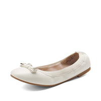 1 x Brand New DREAM PAIRS Women s Classic Flat Ballerina Flats with Ribbons White-PU 39 EUR SDFA2250W-E - RRP €51.6