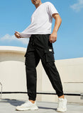 1 x RAW Customer Returns Elegancity Black jogging bottoms, men s cargo trousers, plain trousers, men s causal sports trousers, elastic leisure trousers with 6 pockets, M - RRP €21.42