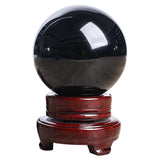 3 x Brand New HADIIH 80MM Natural Black Sphere Large Crystal Healing with Base - RRP €61.2