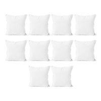 1 x RAW Customer Returns Encasa Homes Throw Pillow Covers 40x40 cm - Blank White Pack of 10 with Invisible Zipper - Couch cushion covers soft polyester twill, suitable for sublimation digital printing painting - RRP €30.23