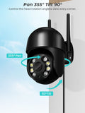 1 x RAW Customer Returns Anksono 1080P Outdoor WiFi Surveillance Camera, Home Surveillance IP Camera with Motion Detection, Automatic Tracking, Night Vision, Two-Way Audio, Continuous Recording, IP66 - RRP €49.99