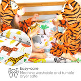 1 x RAW Customer Returns Bloomsbury Mill - Children s Bedding Set - Safari and Jungle Animals - Cot Duvet Cover and Pillowcase Set for Boys and Girls - Cot Sheets for Juniors and Toddlers - 120 x 150 cm - RRP €23.38