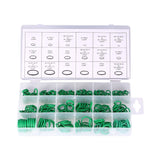 1 x RAW Customer Returns 18 Sizes Car Air Conditioning Rubber O-Ring Tools, Auto Car Repair Air Conditioning HNBR Seals Assortment Kit, 270 Pieces Green - RRP €10.19