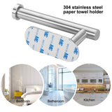 1 x RAW Customer Returns Toilet paper holder without drilling, toilet toilet paper drilling paper holder self-adhesive toilet paper holder stainless steel drilling paper holder toilet paper holder - RRP €9.0