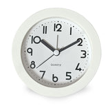 7 x Brand New QILUCKY 10cm Round Analog Alarm Clock without Ticking Clock with Alarm Function, with Light, Adjustable Alarm Time Green  - RRP €142.8