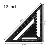 1 x RAW Customer Returns Beslands carpenter s square protractor set square large metric triangle ruler 180mm 300mm  - RRP €27.22