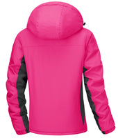 1 x RAW Customer Returns KEFITEVD Warm Ski Jacket Women s Windproof Fleece Jacket Breathable Outdoor Jacket Autumn Winter Parka Thick Jacket for Cycling Fishing Rose Red XXL - RRP €75.61