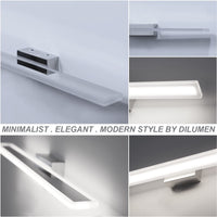 1 x RAW Customer Returns DILUMEN mirror lamp bathroom 60cm 1600lm, mirror light bathroom, bathroom lamp wall stainless steel, 15w mirror lamp bathroom, bathroom lamp wall, modern bathroom light IP44 waterproof cold white 6000k  - RRP €34.27