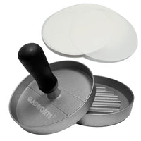 1 x RAW Customer Returns Gladworts Burger Press Non-Stick 100 Baking Paper, Burger Pattie Press Hamburger Patty Maker Baking Pan Set for BBQ Grill, 12 cm - RRP €11.99