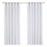 1 x RAW Customer Returns Deconovo curtains blackout curtain living room thermal curtain cold protection eyelets window decoration, 229 x 229 cm height x width , silver grey, set of 2 - RRP €67.49