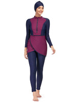 1 x RAW Customer Returns seafanny Women Modest Swimsuit Long Sleeve Burkini Full Cover Muslim Swimwear 3XL 46  - RRP €40.43