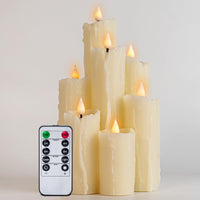 4 x Brand New WinsTime LED Candles Flameless Candles with Remote Control Timer Function, Battery Candles, Ivory LED Candles, Unique Design Flameless Candles, Real Wax - RRP €81.6