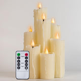 4 x Brand New WinsTime LED Candles Flameless Candles with Remote Control Timer Function, Battery Candles, Ivory LED Candles, Unique Design Flameless Candles, Real Wax - RRP €81.6