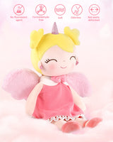 1 x RAW Customer Returns GAGAKU Soft Cloth Doll 43cm Unicorn Guardian Angel Dolls, Baptism Gift Girl Baby with Wings Cuddly Doll Lucky Charm for Children from 3-5 Years - Pink - RRP €14.99