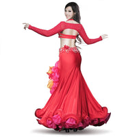 1 x RAW Customer Returns ROYAL SMEELA Belly Dance Costume Women Dress Bra Belt Skirt Top 4 Piece Set Belly Dance Flamenco Skirt Dance Dresses Women Clothes Belly Dance Bra Belt Maxi Skirt Sleeve Top Suit Belly Dance Clothing - RRP €136.14