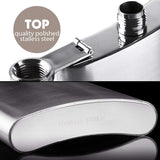 1 x Brand New TEKSHOPPING Stainless Steel Flask for Whiskey, Excursion, Trekking, Travel, Silver Color 207ml 7Oz  - RRP €8.99