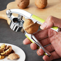 1 x RAW Customer Returns Garlic Press Nutcracker Stainless Steel with Non-Slip Handle, Nutcracker Walnuts Garlic Press Stainless Steel for Garlic, Linger, Walnut, Easy to Clean 2 in 1 Multifunctional Garlic Press - RRP €9.06