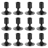 1 x Brand New Sziqiqi Candle Holder Black Candlestick Metal for Wedding Table Centerpieces, Candlestick Candle Holder Taper Candle for Dining Room Coffee Table Decoration, 12 Pack, Style 1 - RRP €42.98