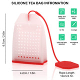 1 x RAW Customer Returns FineGood 6Pcs Silicone Tea Infusers, Loose Leaf Tea Bags, Reusable and Safe Strainer Strainer with Long Rope, 6 Colors - RRP €12.14