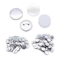 1 x RAW Customer Returns Set of 200 DIY Pins Buttons Design a Badge, Make Your Own Buttons, Button Set with Pin, for Handicrafts and Craft Activities 58mm 2.25inch  - RRP €49.74