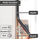 1 x RAW Customer Returns 8 m black type D seal door window insulation cold and sound insulation seal for window door D-profile, sealing tape TPE, self-adhesive, made of rubber, sealing tape PVC door car - RRP €24.0