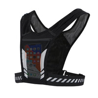 1 x RAW Customer Returns POFET Running Vest, Cell Phone Holder Vest with Cup Holder, Night Running Reflective Vest for Men and Women - RRP €20.4