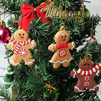 4 x Brand New Teogneot Christmas Tree Gingerbread Man Ornaments Pendant Gingerbread Man Decoration Pack of 12 - RRP €43.24