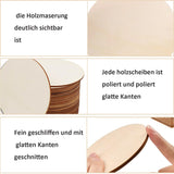 1 x RAW Customer Returns Wooden discs, 15 pieces round wooden disc, for crafts, 2.5 mm thick, for decoration, coasters, crafts, painting, DIY, 20 x 20 cm - RRP €13.99