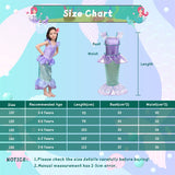 1 x RAW Customer Returns ACWOO Mermaid costume for girls and children, 3-piece set of Ariel costumes, mermaid princess dress for children with crown, magic wand for Christmas fancy dress, carnival, Halloween party - RRP €17.14