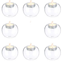 1 x RAW Customer Returns Nuptio Candle Holder 8 Pieces Bubble Candle Holders for Table Glass Wedding Christmas Halloween Home Gifts DIY Garden Ornaments Votive Candle Holders - RRP €20.15