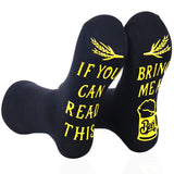 4 x Brand New RSHVSMS Beer Funny Socks, Creative Anti-Slip Cotton Socks, Give Men s Beer Birthday Party Gifts, Super Funny Socks, a Must-Have for Beer Enthusiasts, EU Size 38-45 Black  - RRP €110.4