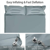 1 x RAW Customer Returns Ubon Self-inflating Double Inflatable Mattress Inflatable Mattress with Pillows Comfortable Air Sleeping 2 People Ergonomic 3.6 CM Portable and Lightweight Camping Bed Gray 190 130 3.6 - RRP €78.99