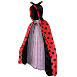 2 x Brand New Partymall Ladybird Costume Children s Ladybird Cape with Hood Ladybird Costume Animal Children s Costume Cosplay Set for Boys Girls Birthday Gift Halloween Carnival 130  - RRP €34.28