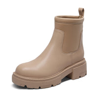 1 x Brand New DREAM PAIRS Chelsea Boots - Women s Waterproof Thick Sole Ankle Boots, Khaki, 41 EUR  - RRP €50.4