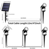 1 x RAW Customer Returns T-SUNUS RGB Solar Garden Spotlights, Colorful IP65 Waterproof Automatic ON OFF RGB Solar Garden Lamp for Garden Trees Bushes Pathway Pack of 4 - RRP €45.99