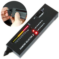 1 x RAW Customer Returns Diamond Selector II Gold Testing Kit Gemstone Pen Gemstone Jewelry Tester Tool, Portable Electronic Diamond Tester Pen Jewelry Selection LED Black  - RRP €21.64