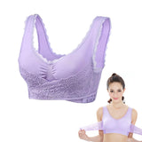 1 x Brand New YumSur TLOPA Tourmaline Shaping Wireless Silky Bra,Lymphvity Detoxification and Shaping Powerful Lifting Bra,Women s Lace Bra for Fitness Training Jogging Yoga Comfortable Breathable - RRP €27.6