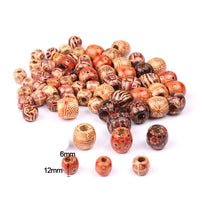 3 x Brand New 300Pcs Printed Natural Wooden Beads Printed Loose Wooden Beads Round Wooden Beads, for Jewelry Making DIY Necklace Bracelets Hair Jewelry Crafts - RRP €46.02