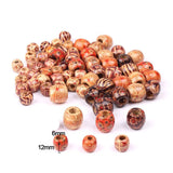 3 x Brand New 300Pcs Printed Natural Wooden Beads Printed Loose Wooden Beads Round Wooden Beads, for Jewelry Making DIY Necklace Bracelets Hair Jewelry Crafts - RRP €46.02