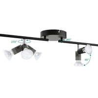 1 x RAW Customer Returns AIBOO LED Ceiling Spotlights Rotate 360 Degrees, GU10 Lamp Base, 230V LED Chandelier for LEDs, Matte Nickel, Ceiling Spotlights for Kitchen, Living Room Bulbs Not Included  - RRP €31.33