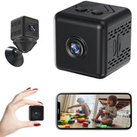 1 x RAW Customer Returns Full HD 1080p Mini Camera, Indoor Outdoor WiFi Surveillance Camera, Wireless Security Camera with Motion Detection, Night Vision, Camera with 30 Fps Recording - RRP €38.56